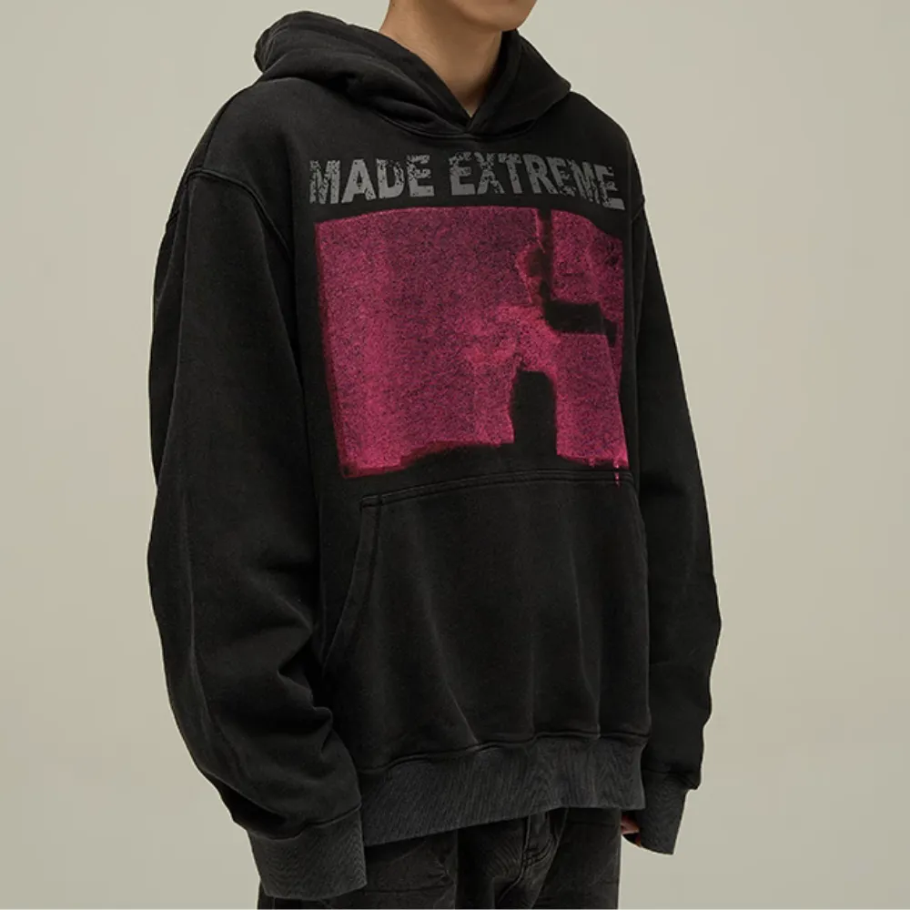 Retro Distressed Pentagram Hoodie
