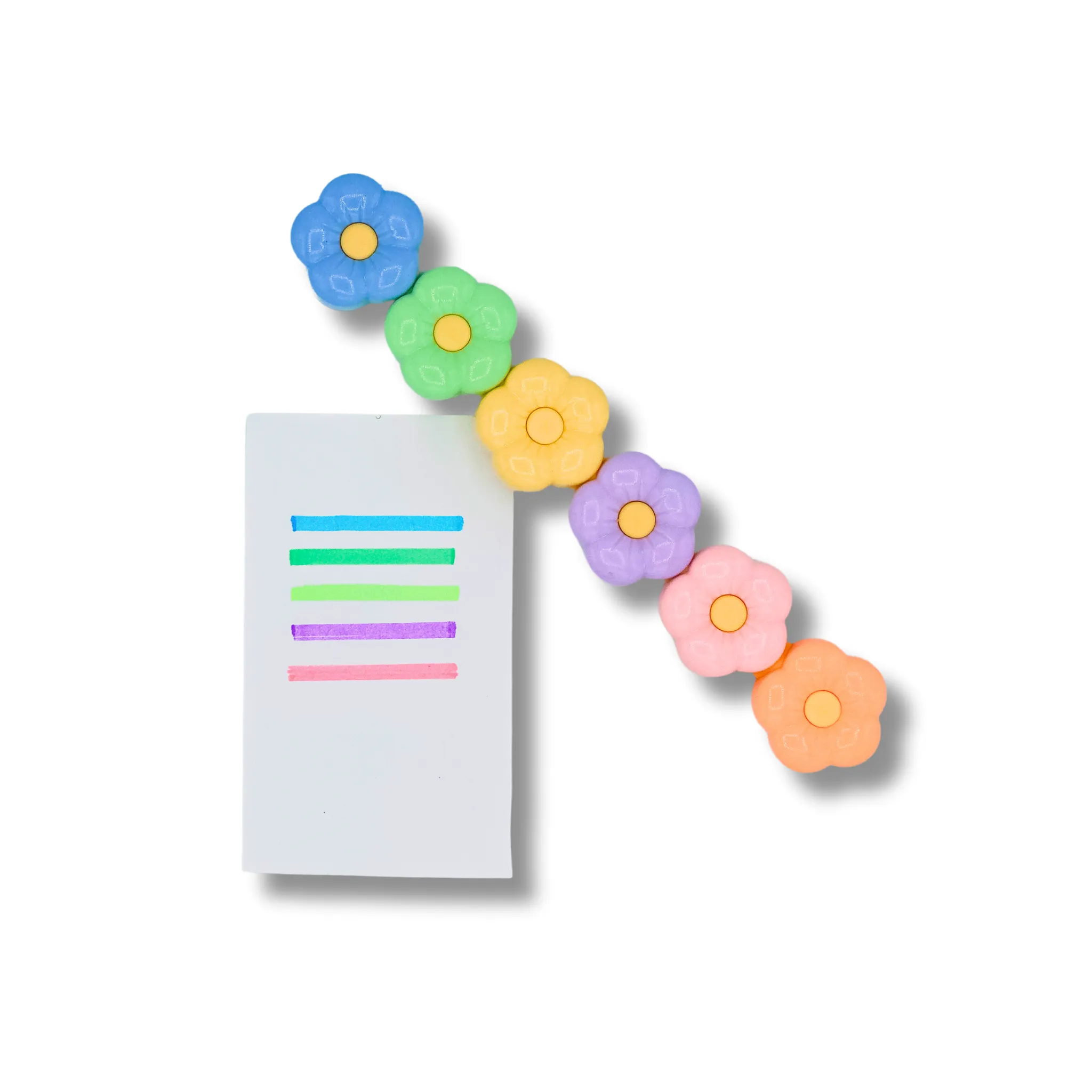 Retro Floral Highlighter Pastel Color Set of Six