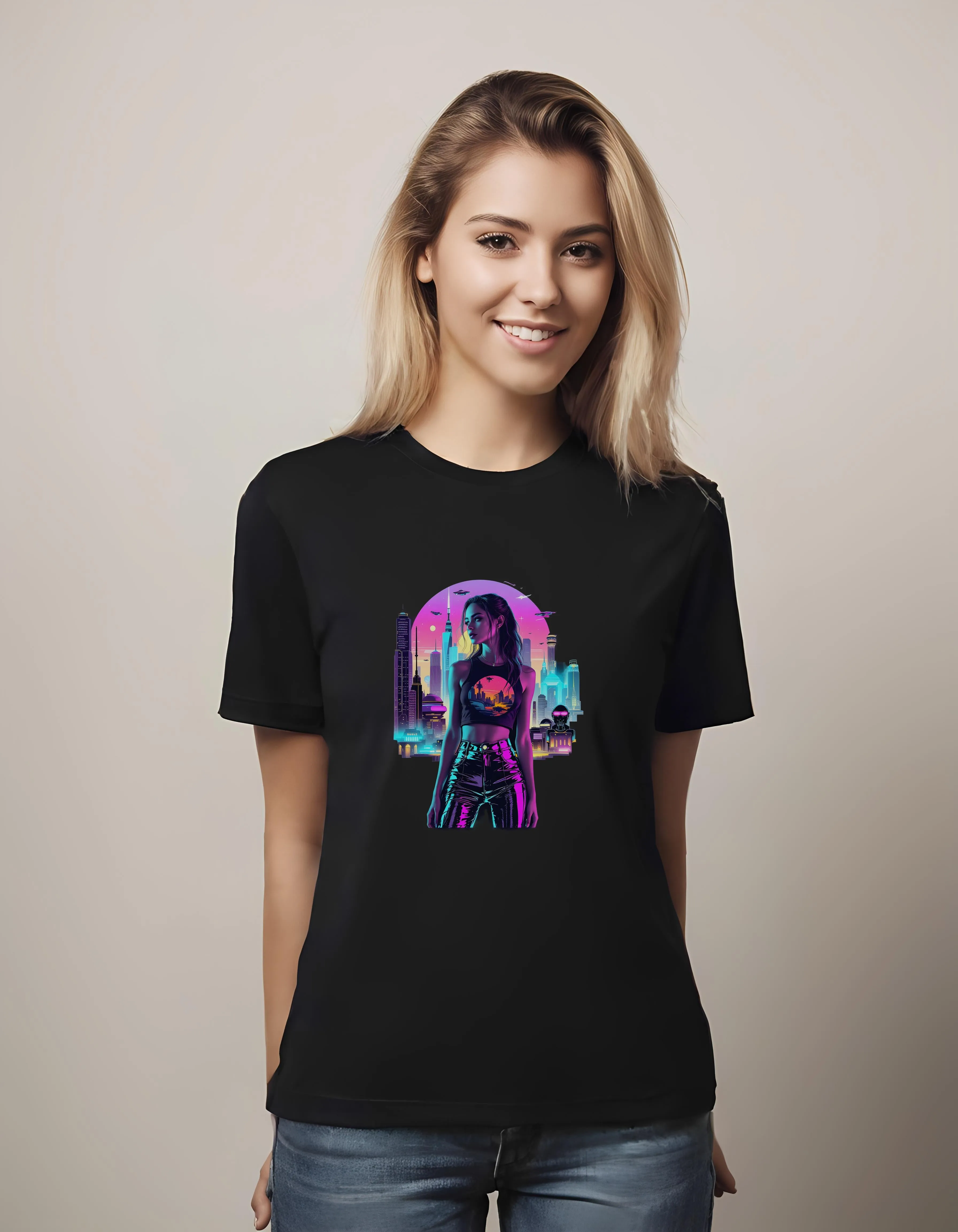 Retro-Futuristic City Dreams | Classic T-Shirt (Unisex)