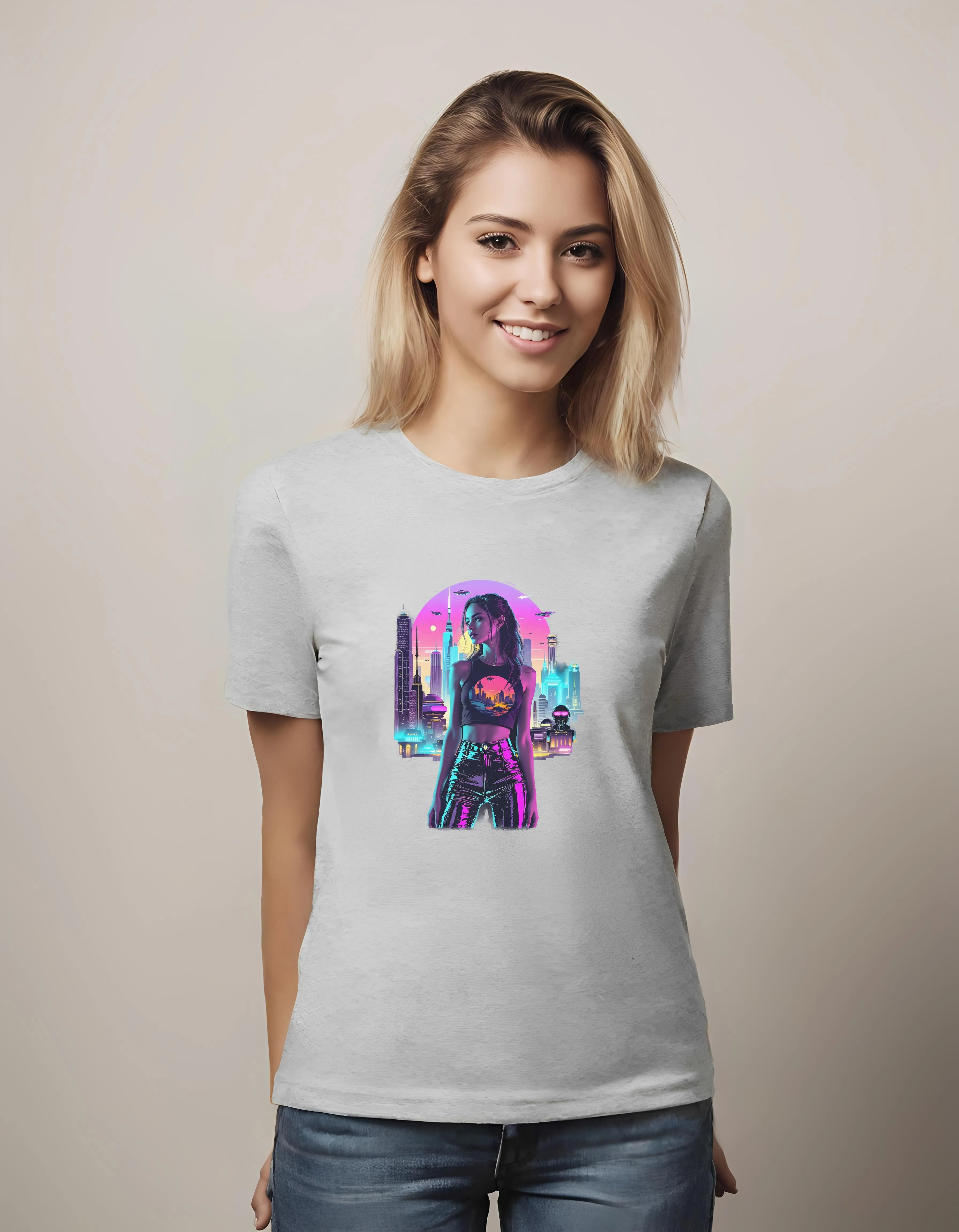 Retro-Futuristic City Dreams | Classic T-Shirt (Unisex)