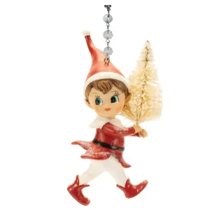 RETRO HOLIDAY ELF (Set/1 OR Set/3) - MAGNETIC CHANDELIER ORNAMENT