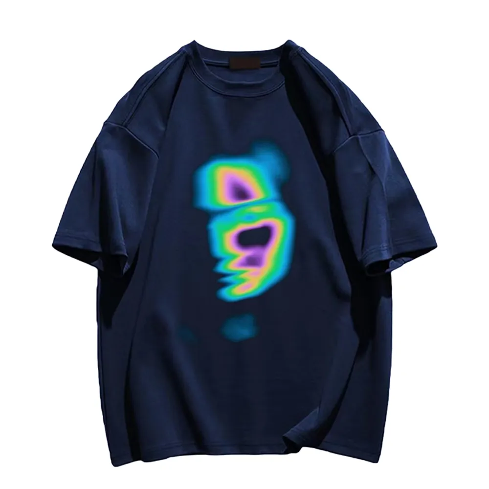 Retro Humanoid Energy Half Face T-Shirt