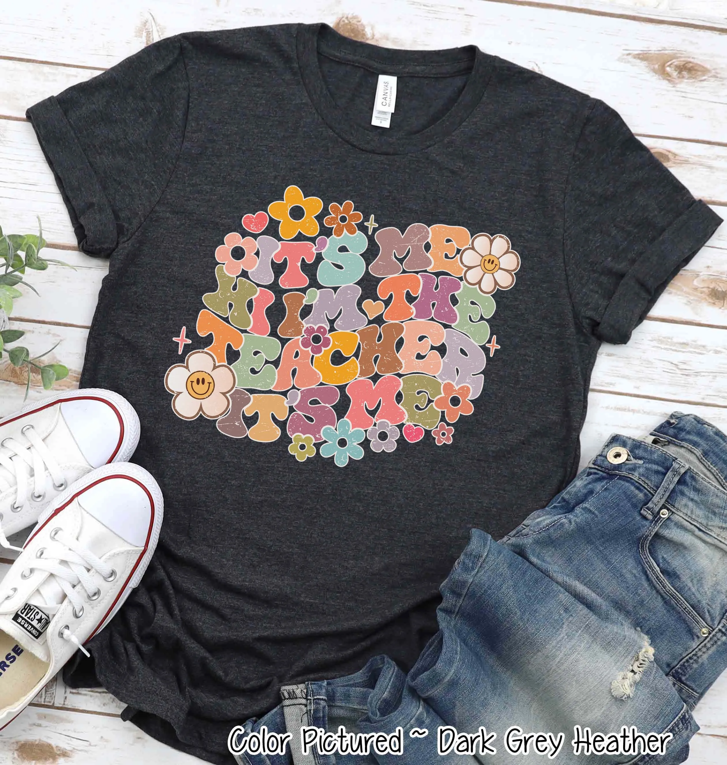 Retro It's Me I'm the Teacher Funny Back To School Teacher Tee