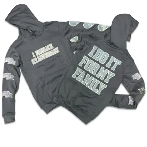 RETRO LABEL Family HOODIE (RETRO 4'S Craft Photon Dust)