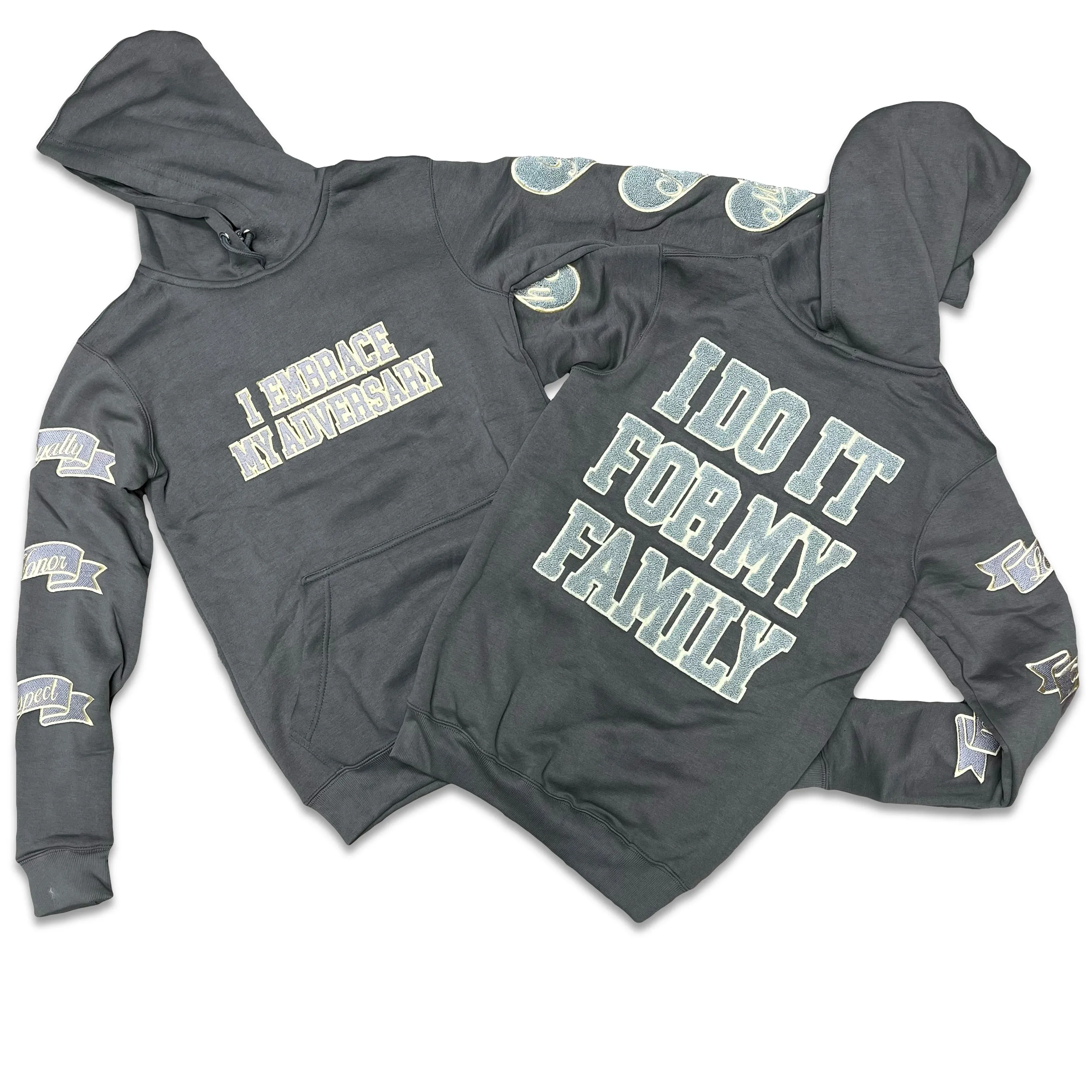 RETRO LABEL Family HOODIE (RETRO 4'S Craft Photon Dust)
