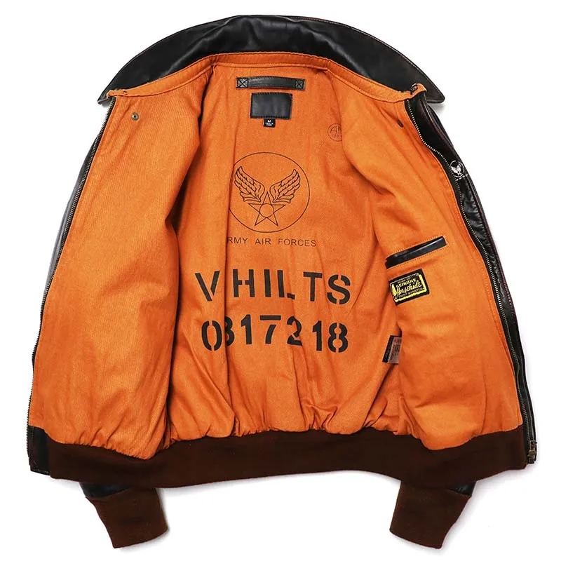 Retro Leather Flight Jacket