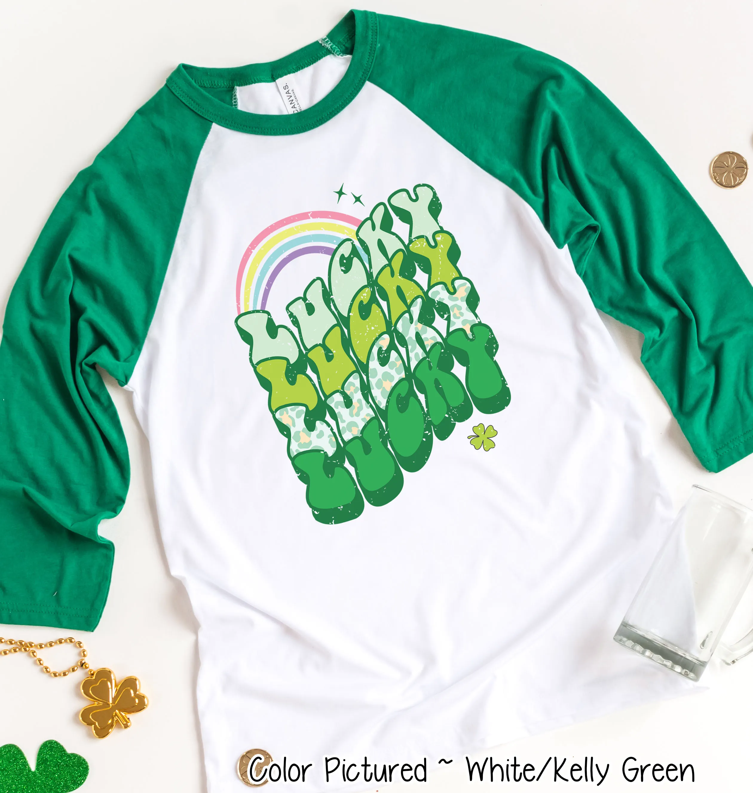Retro Lucky St Patricks Day Tee