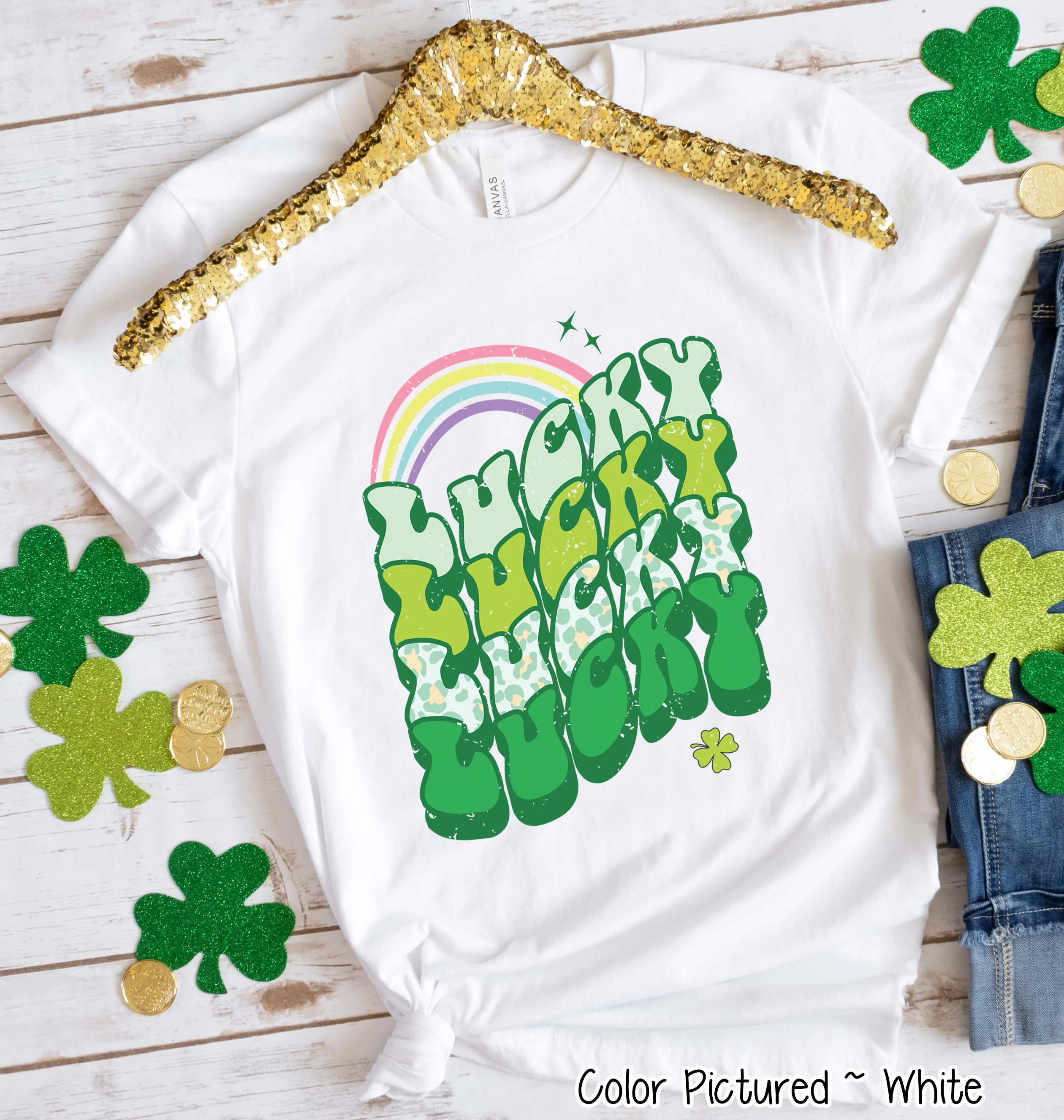 Retro Lucky St Patricks Day Tee