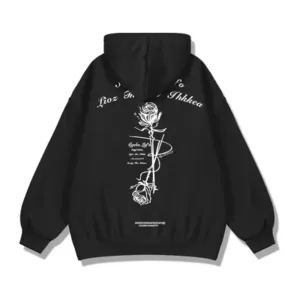 Retro Rose Lettering Hoodie