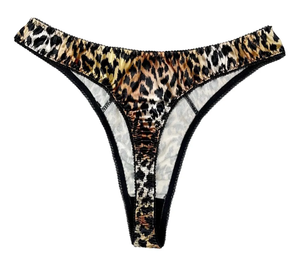 Retro Satin Thong