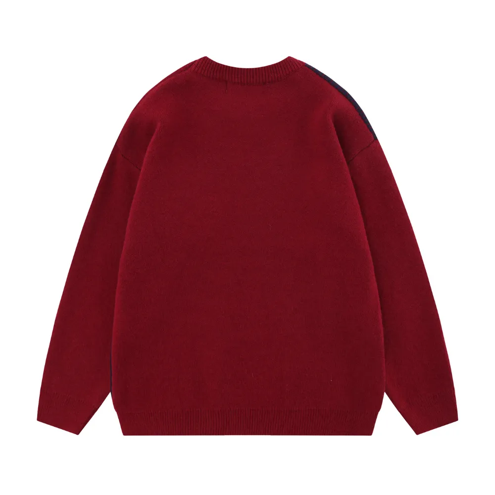 Retro Star Knit Patchwork Sweater