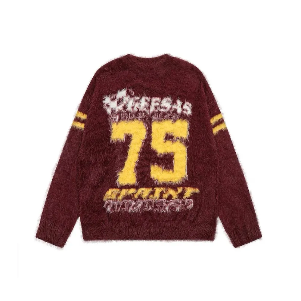 “Retro trend college sports style"Sweater