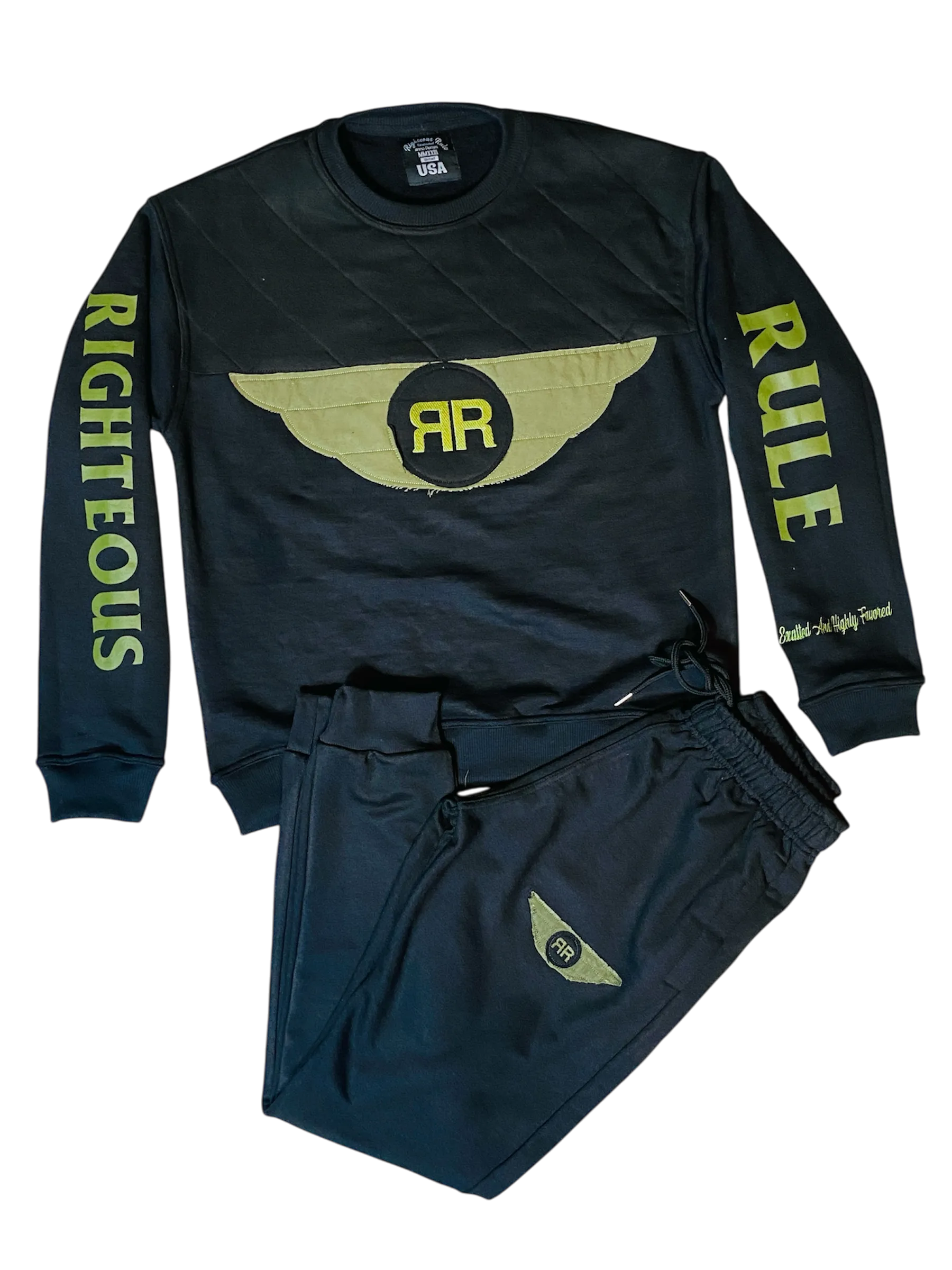 Righteous Rule “Holy Wings” Crewneck Sweatsuit.