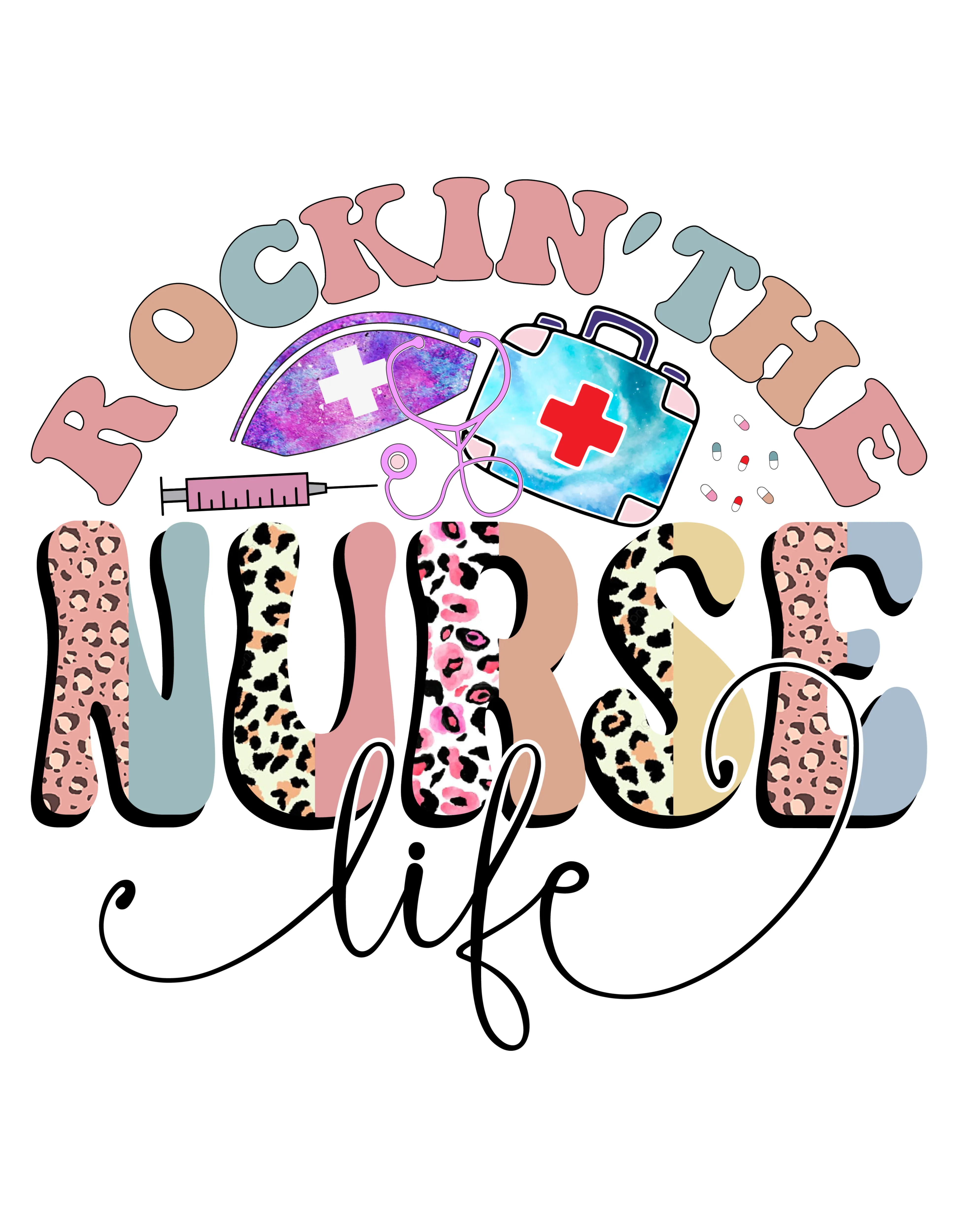 Rockin' The Nurse Life Women's Fleece Hoodie Jacket