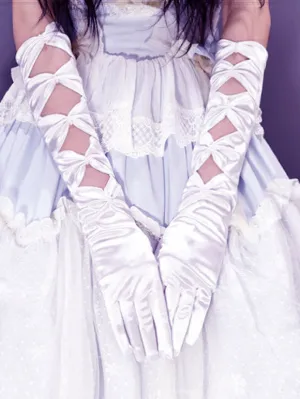 ROCOCO Style Lolita Accessories White Bows Polyester Accessory Miscellaneous
