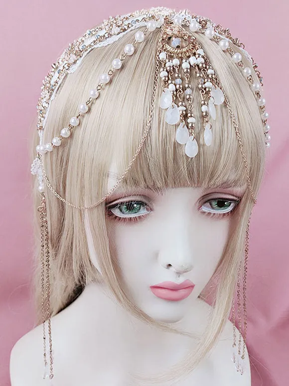 ROCOCO Style Lolita Accessories White Pearls Accessory Miscellaneous