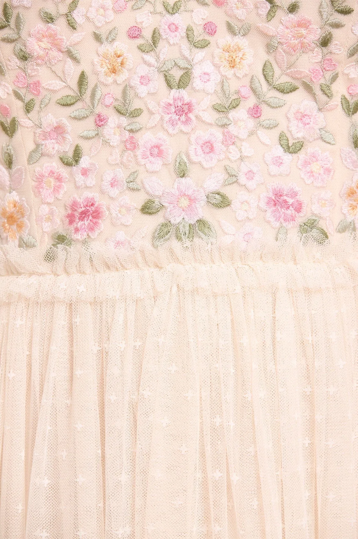 Rosie Lace Bodice Short Sleeve V-Neck Ballerina Dress