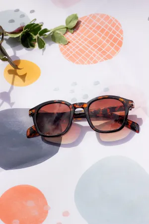Rounded Square Retro Pin Style Sunglasses