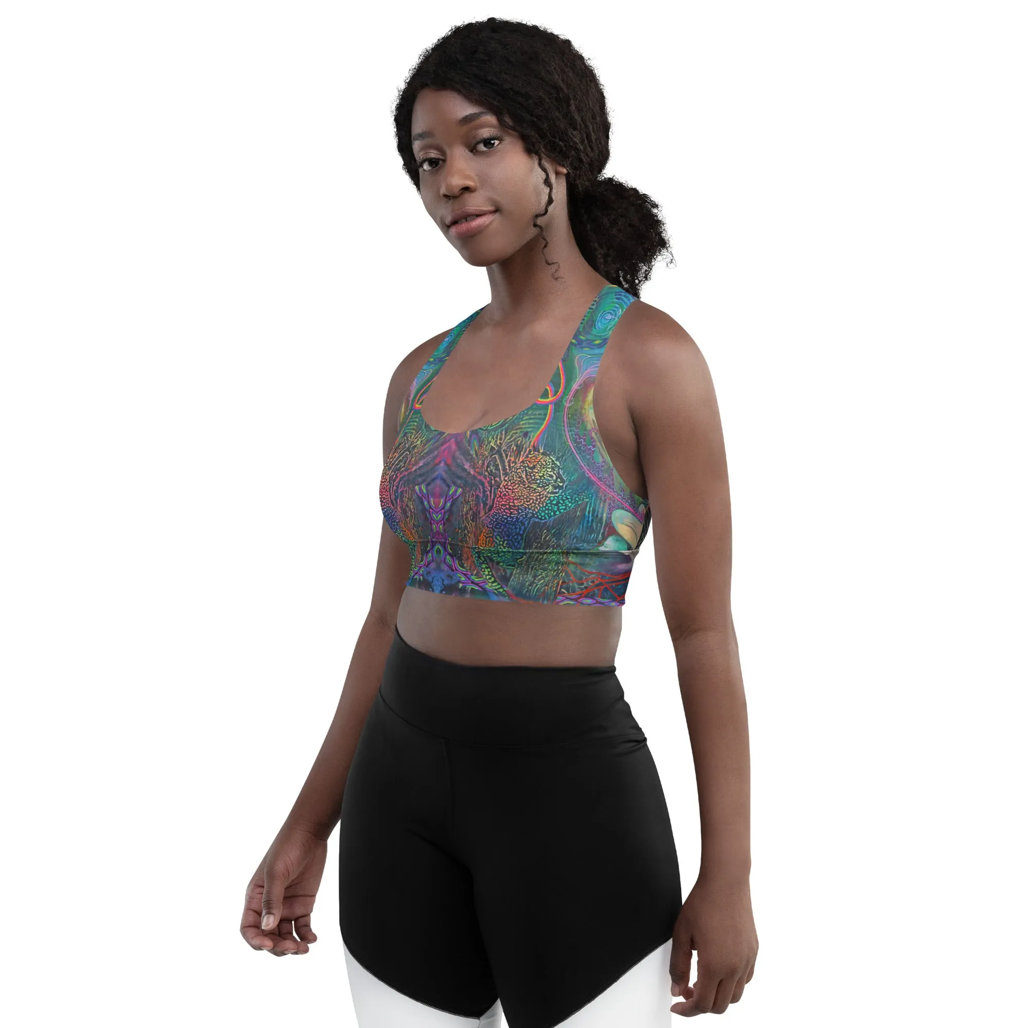 'Sacred Feminine' Longline sports bra