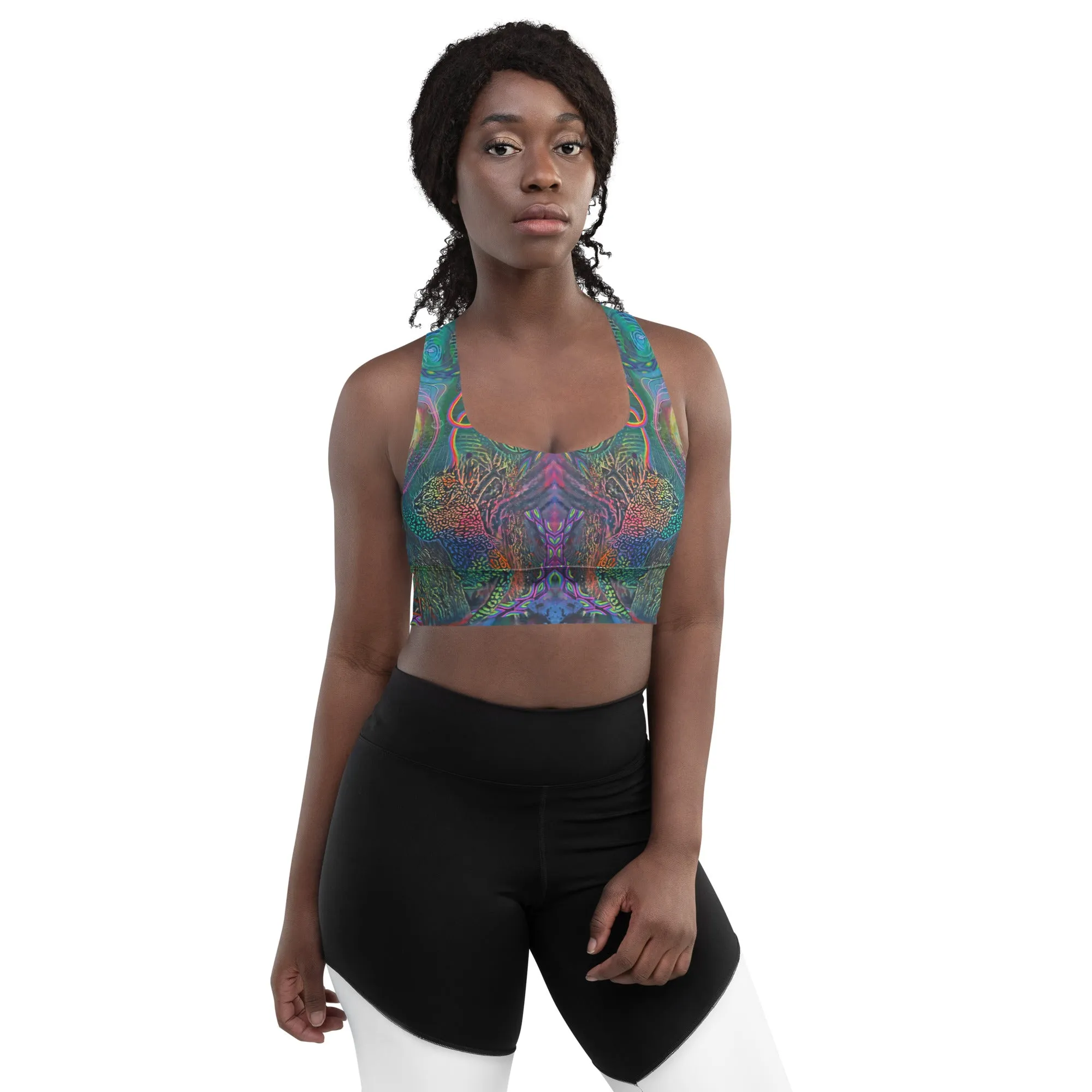'Sacred Feminine' Longline sports bra