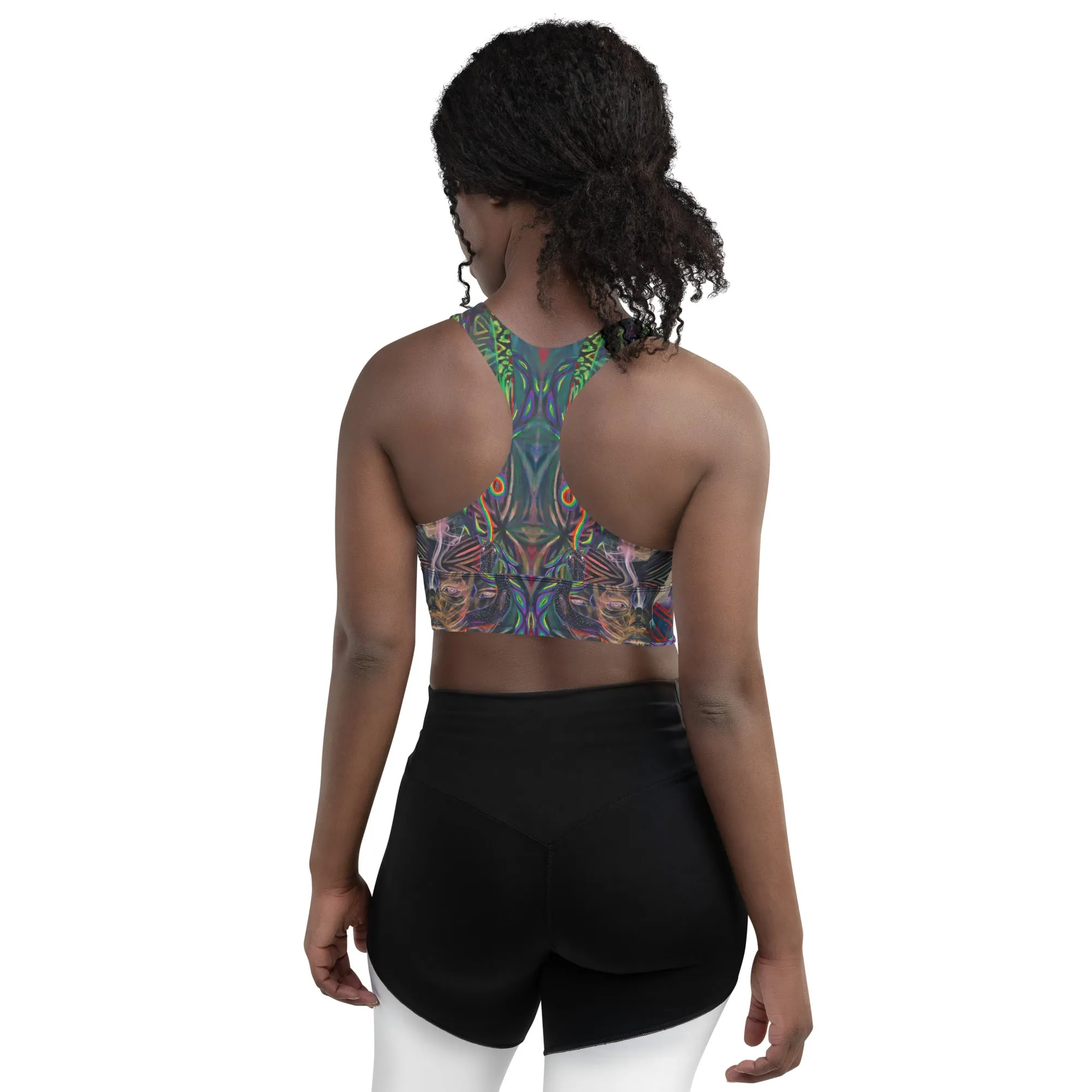 'Sacred Feminine' Longline sports bra