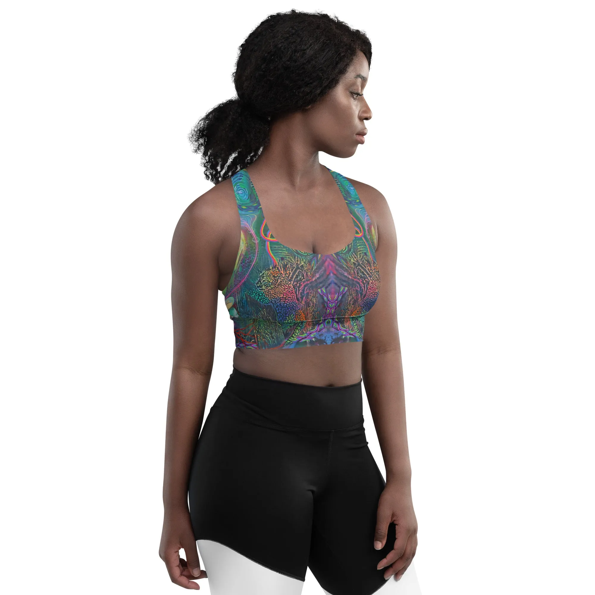 'Sacred Feminine' Longline sports bra