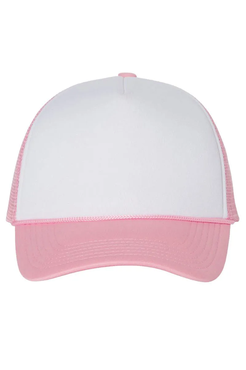 Satin Black Bow Foam Mesh Back Trucker Cap