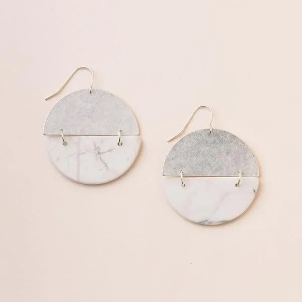 Scout Curated Wears Stone Full Moon Earring - Howlite