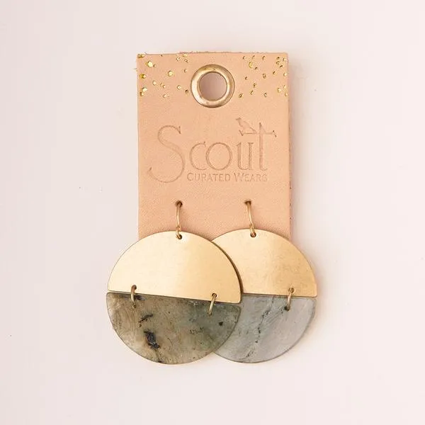 Scout Curated Wears Stone Full Moon Earring - Howlite