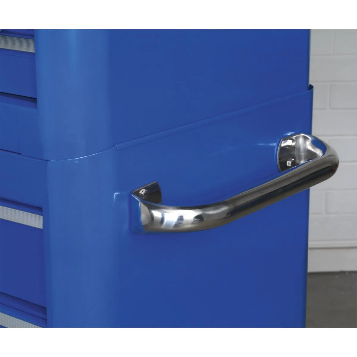 Sealey Premier Rollcab 4 Drawer Retro Style - Blue with White Stripes