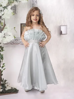 Serene Sky Light Blue Gown for Girls