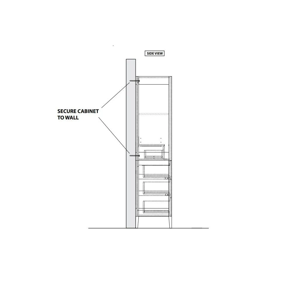 Shaker Auxiliary Column - Wall Mount - 18" Wood/Brandy