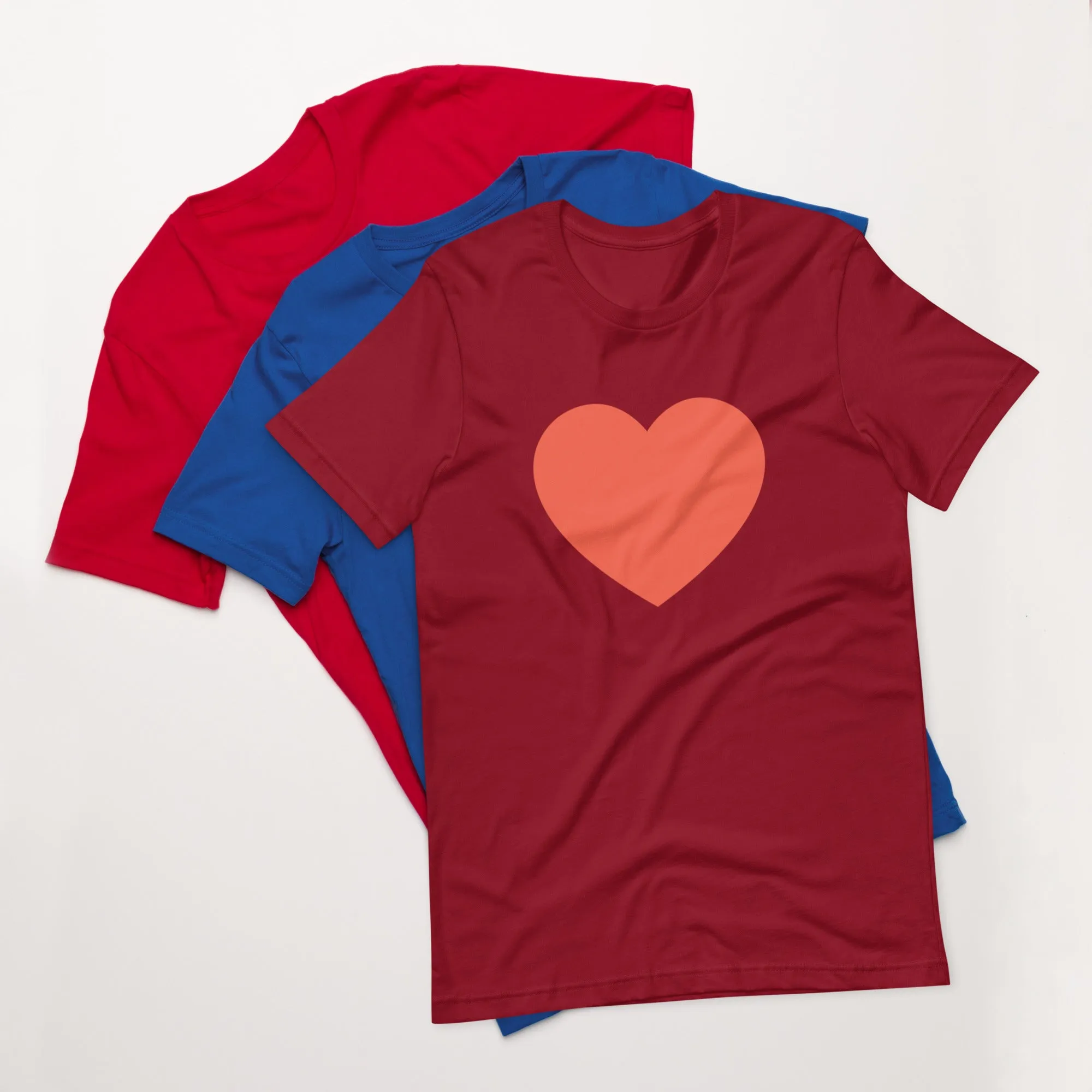 Shop Pink Heart Unisex T-Shirt - Casual Style for Every Occasion