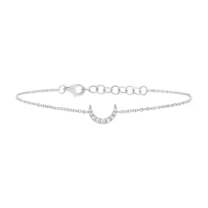 Shy Creation Diamond Crescent Moon Bracelet