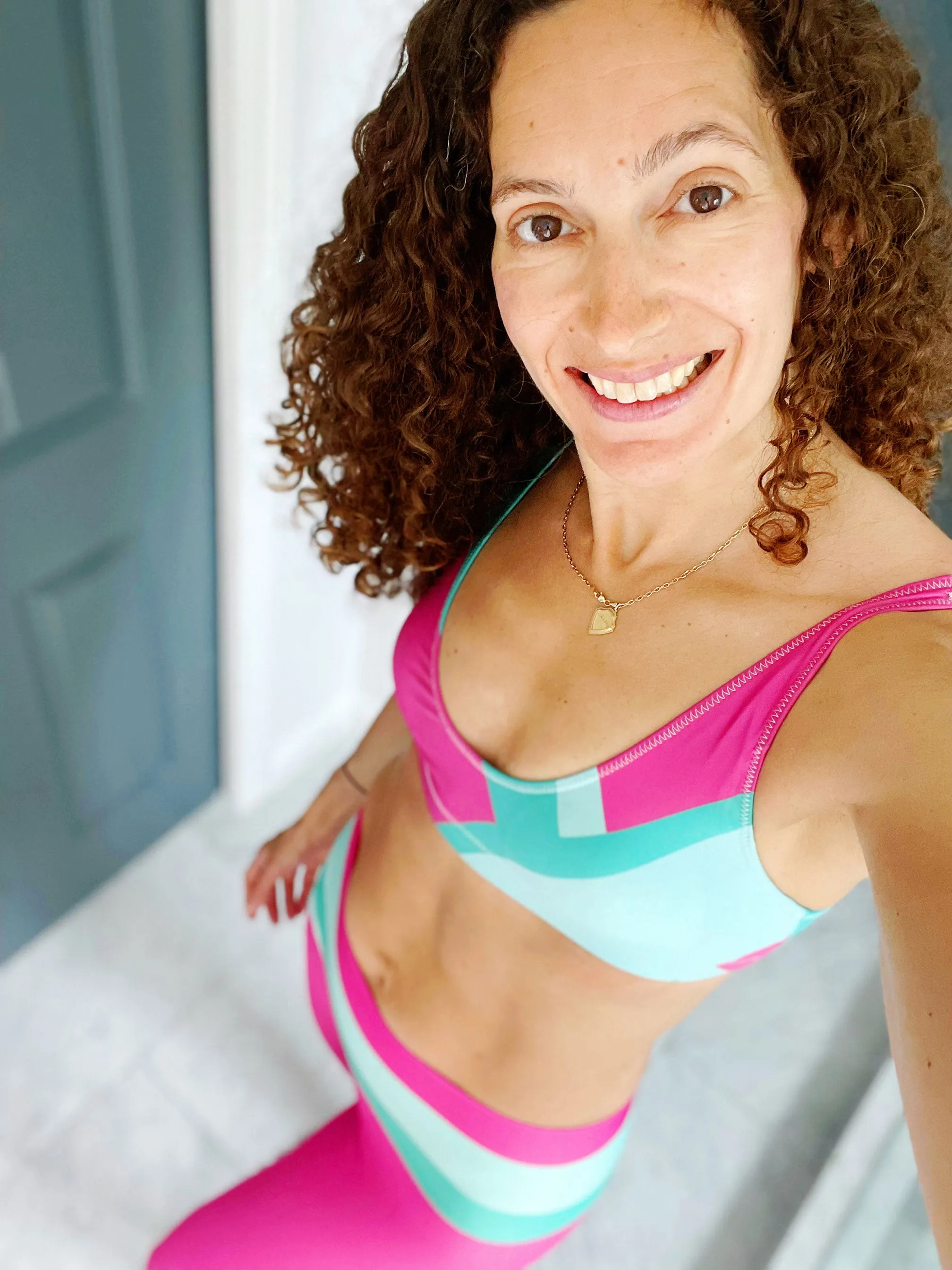 Signature Color Block Mint Sports Bralette