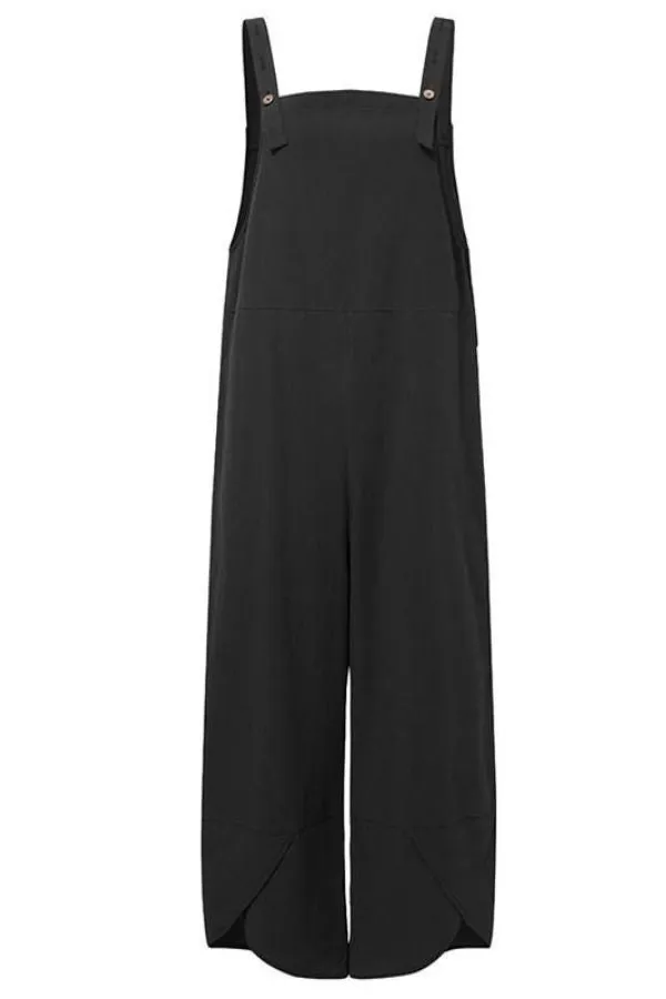 Sleeveless Solid Color Casual Jumpsuits