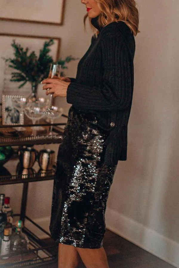 Slim-fit Square Neck Velvet Long-sleeved Dress
