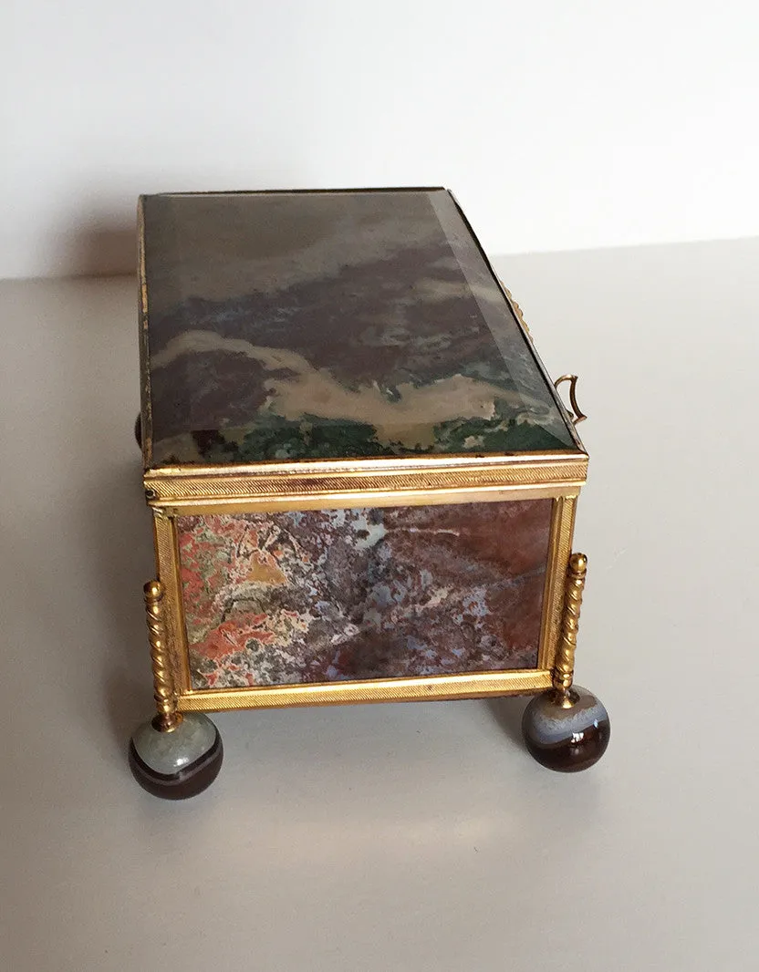 SOLD  Continental 19th C. Onyx and Gilt-Metal-Mounted Table Box