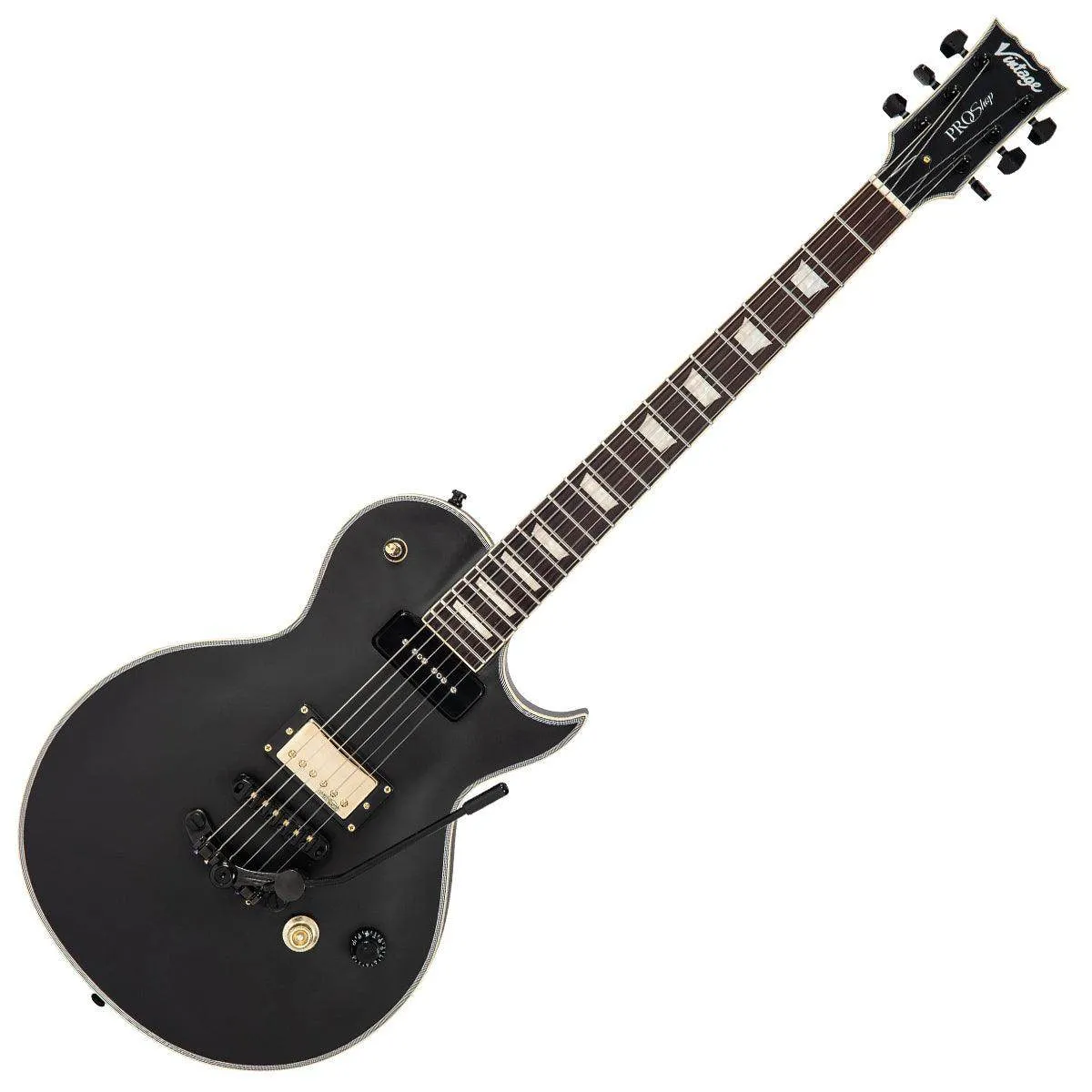 SOLD – Vintage V100 ProShop Custom-Build ~ Matte Black Maple Neck