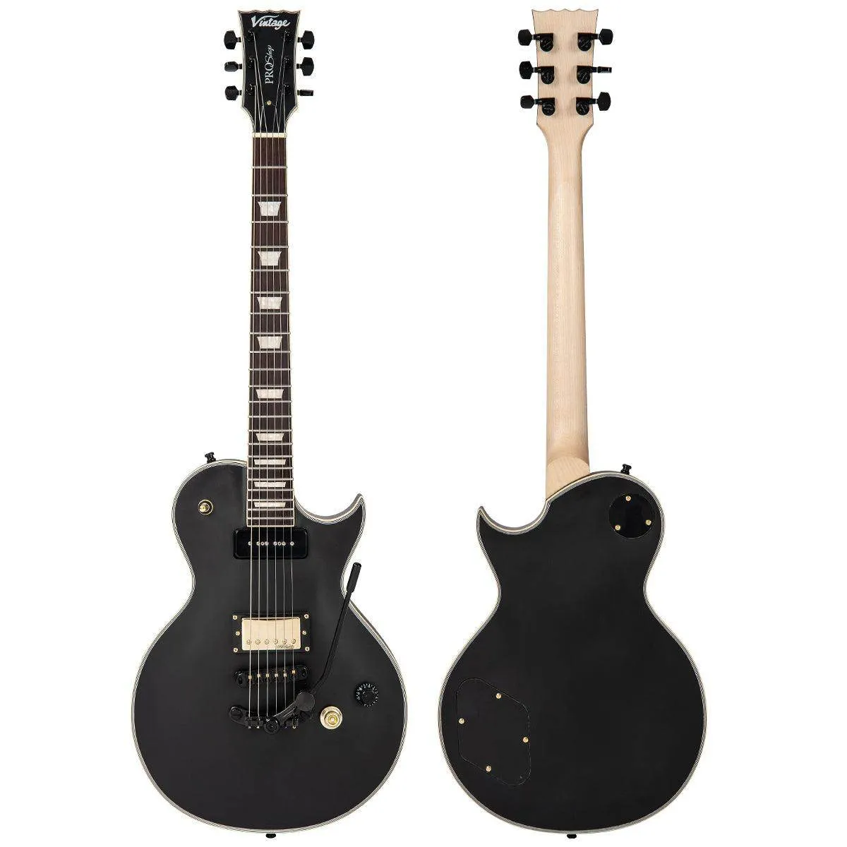SOLD – Vintage V100 ProShop Custom-Build ~ Matte Black Maple Neck