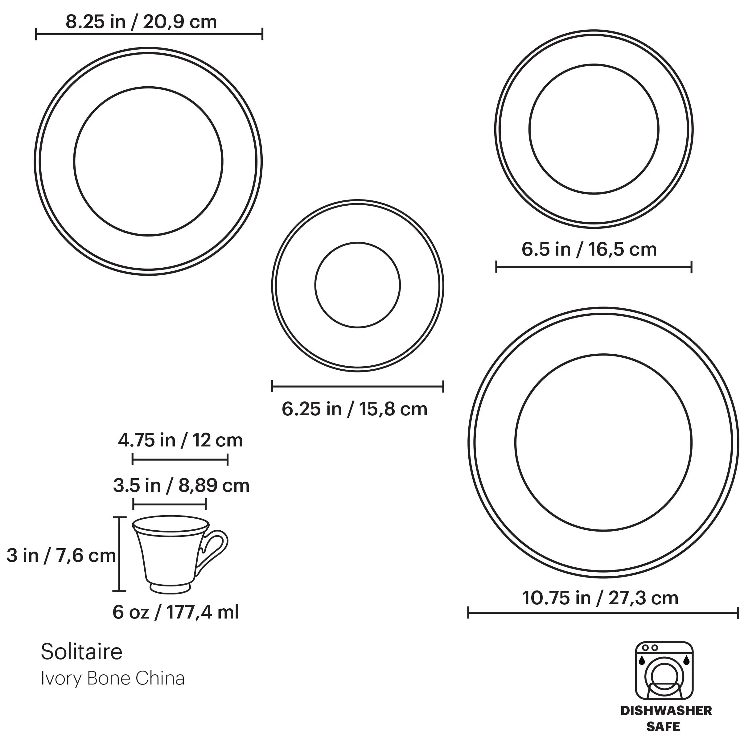 Solitaire 5pc Place Setting