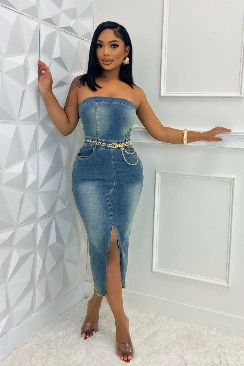 Sophisticated Denim Dress