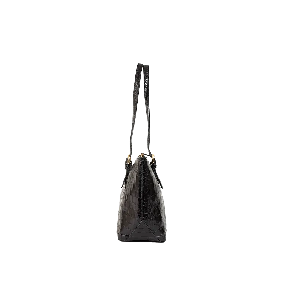 Sophisticated Leather Black Handbag