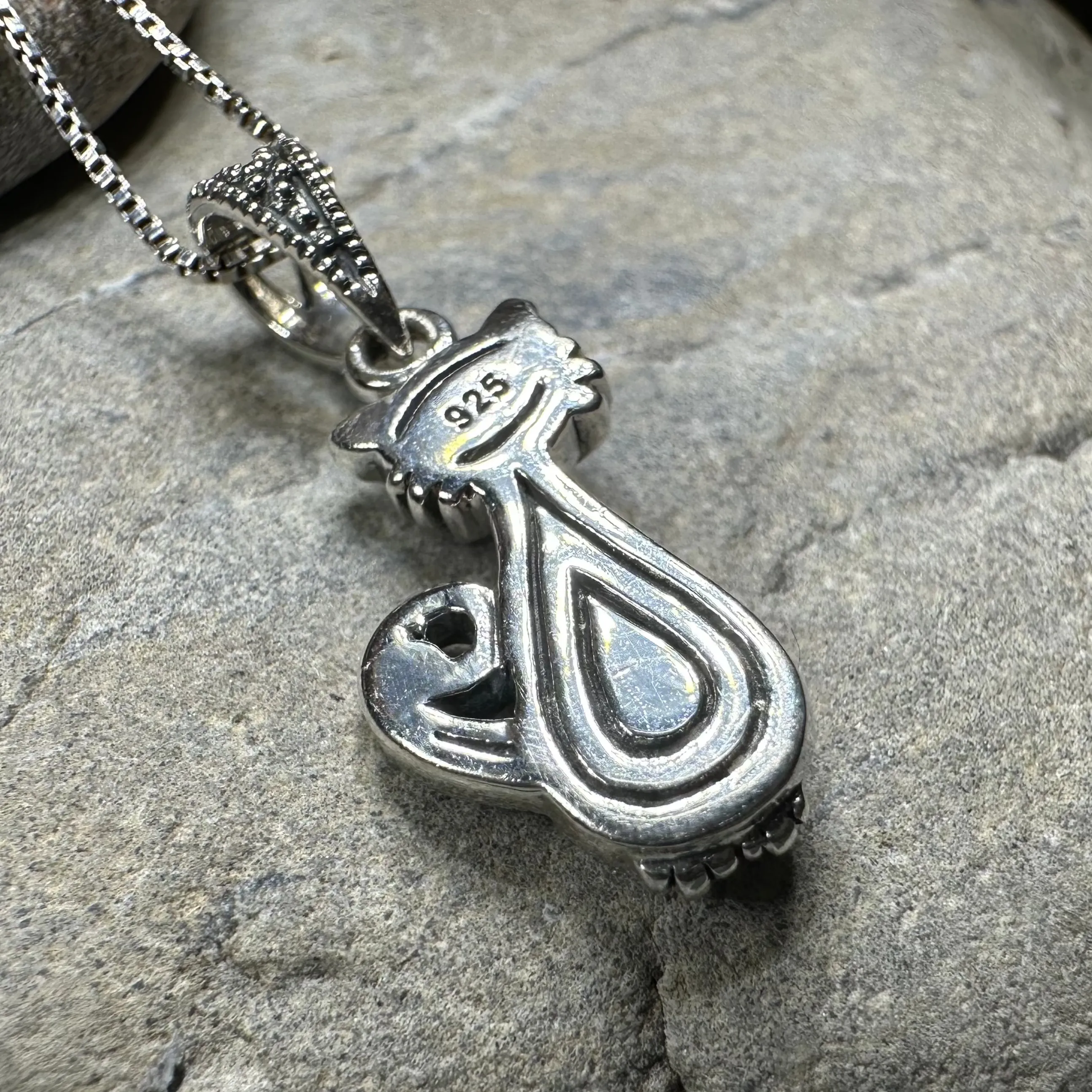 Sophisticated Marcasite Cat Necklace