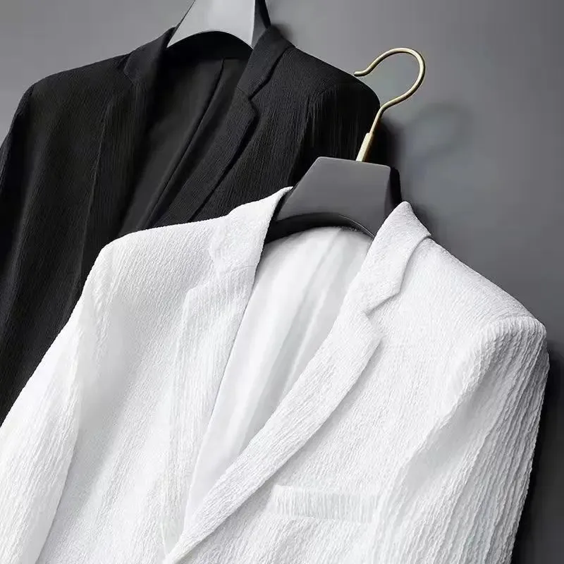 Sophisticated Men's Blazer Set with Drawstring Pants