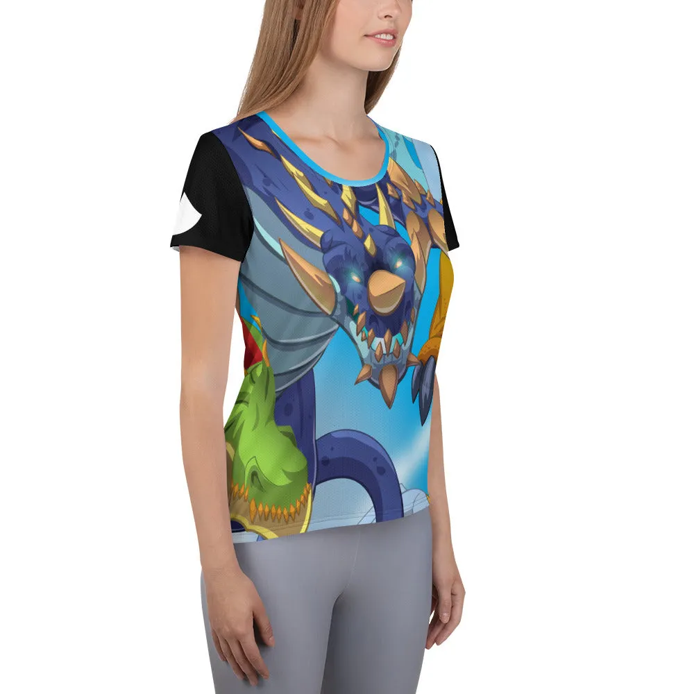 Splinterlands: Dragon Team Unleashed All-Over Print Women's Athletic T-shirt
