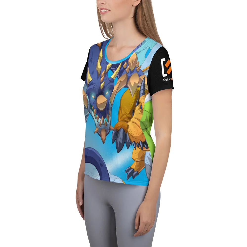 Splinterlands: Dragon Team Unleashed All-Over Print Women's Athletic T-shirt