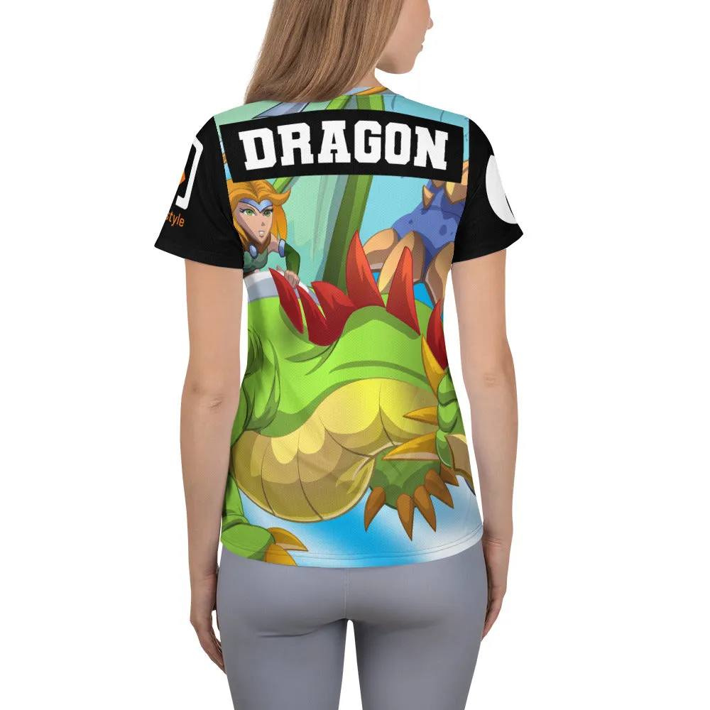 Splinterlands: Dragon Team Unleashed All-Over Print Women's Athletic T-shirt