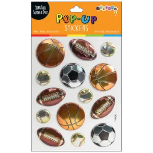 Sports Balls Pop Up Stickers