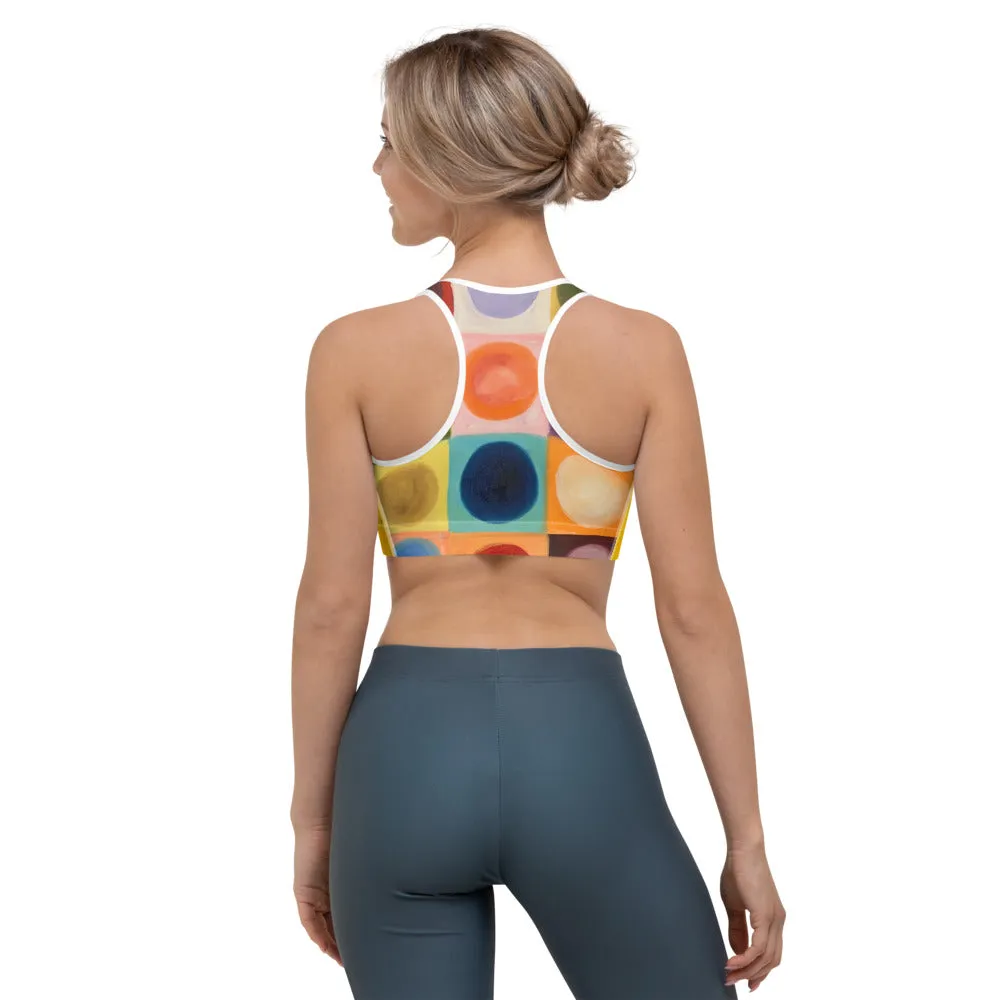 Sports Bra in Bright Yellow "Doodle Dog"